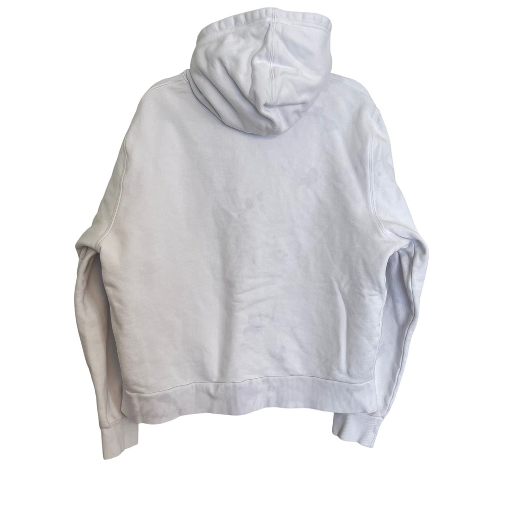 I LOVE UGLY LAID AMOUR Hoodie White Black Text Graphic Pullover Men's XL - Picture 2 of 7